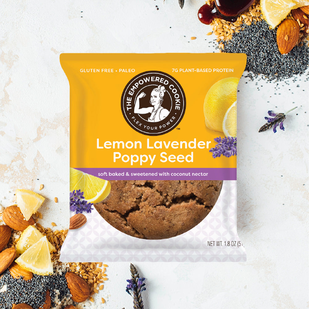 
            
                Load image into Gallery viewer, Lemon Lavender Poppy Seed - The Empowered Cookie
            
        